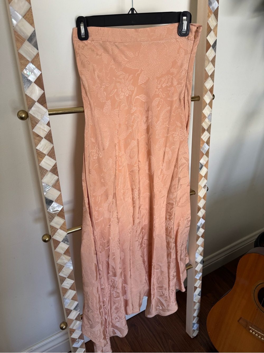 NWT Etro Floral Jacquard Bias Maxi Skirt Blush Pink IT 40 - Picture 2 of 5